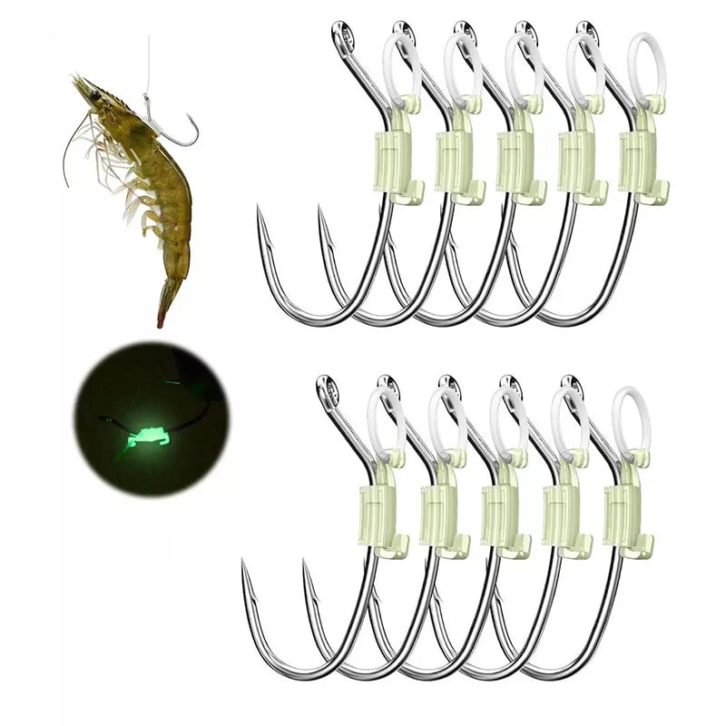 🐟Luminous Live Shrimp Hook Set for Fishing