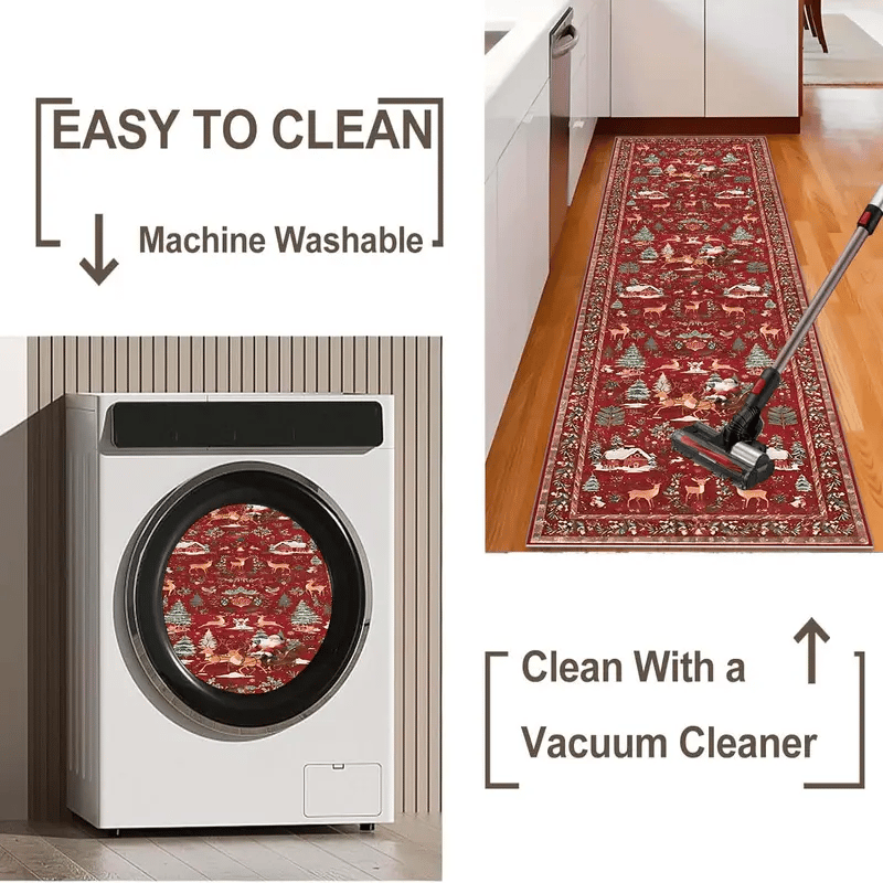 🎄Soft Christmas Tree Santa Claus Carpet Runner