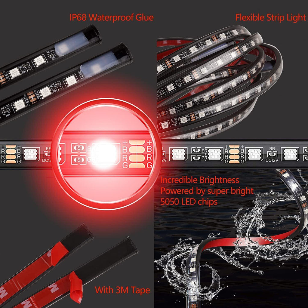 🔥Car Chassis Flexible RGB Waterproof LED Strip Lights (4PCS)
