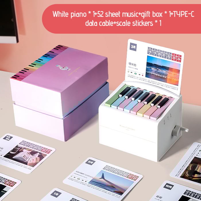🔥2025 New Arrival🔥🎹Mini Piano Music Calendar 2025 - Playable Piano Desk Calendar Decoration & Practice Tool🎶🎵