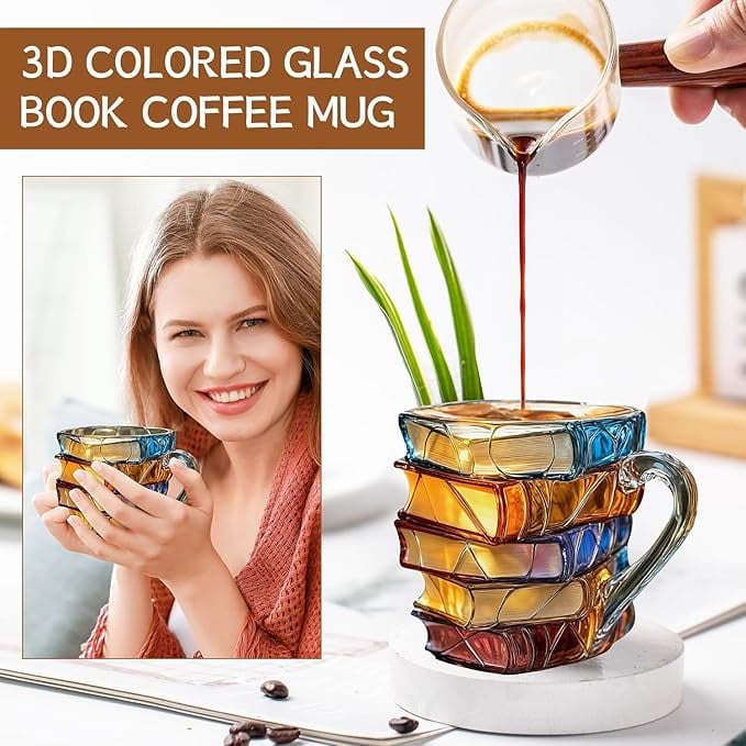 🌈Painted Book Mug Novelty Coffee Mugs