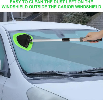 🔥🔥Microfiber Car Windshield Cleaning Tool with Extendable Handle