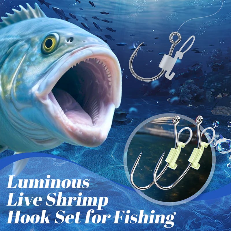 🐟Luminous Live Shrimp Hook Set for Fishing