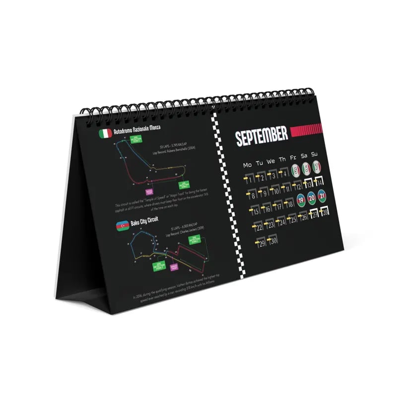 🎄F1 2025 Desktop Calendar