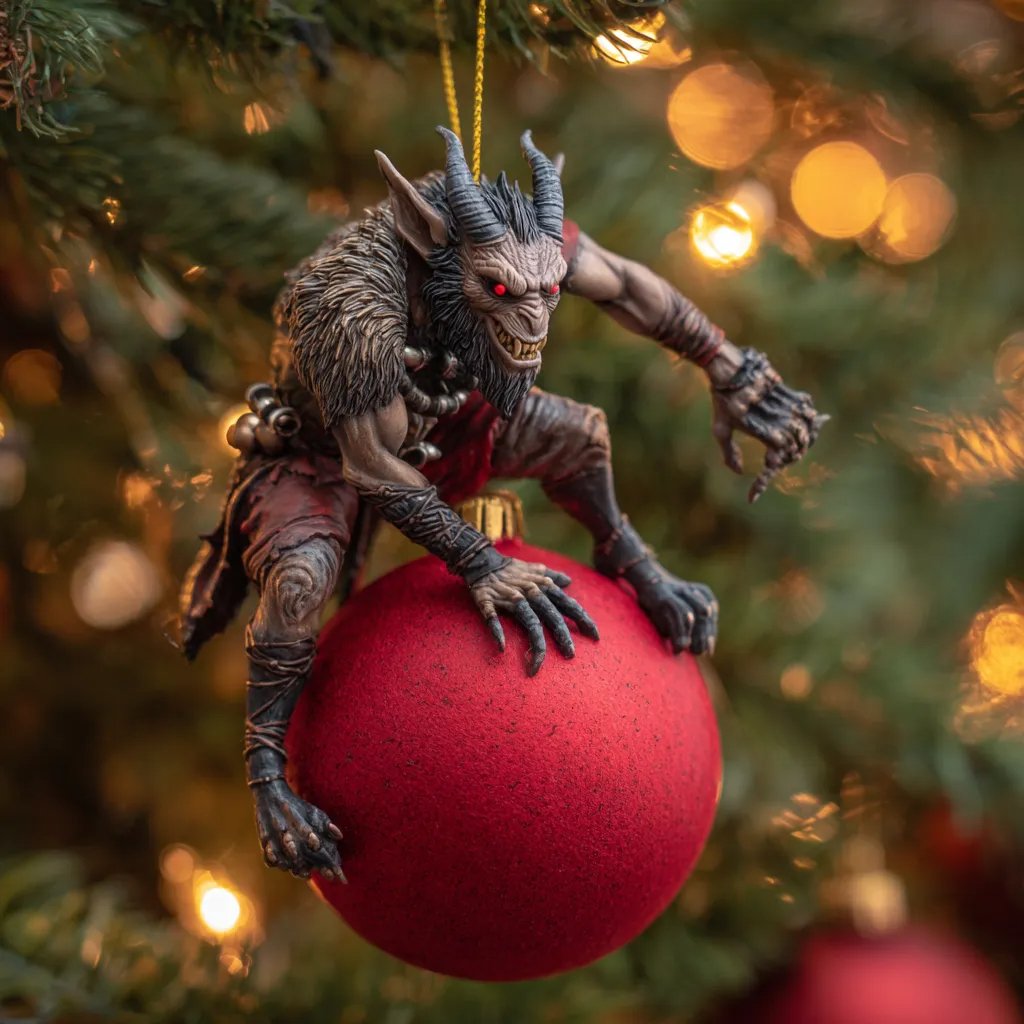 Krampus Christmas Ornament Set – Dark Holiday Mischief Collection