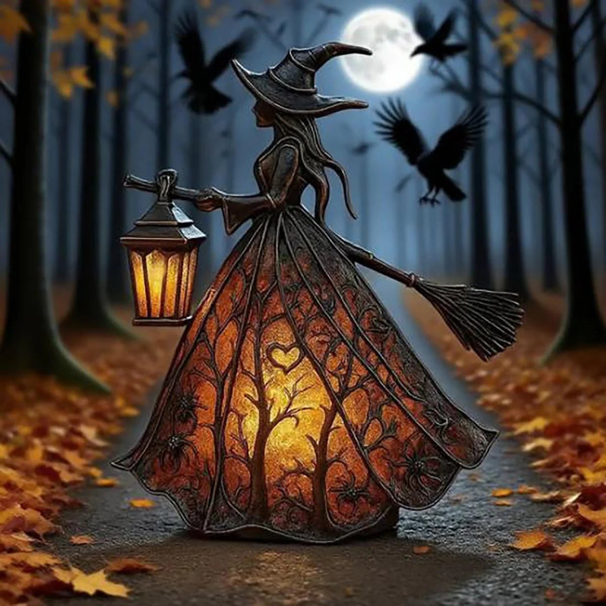 🧹✨ Light Up Your Halloween with the Witch Lamp