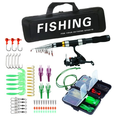 Fishing equipment set, portable tourist fishing gear