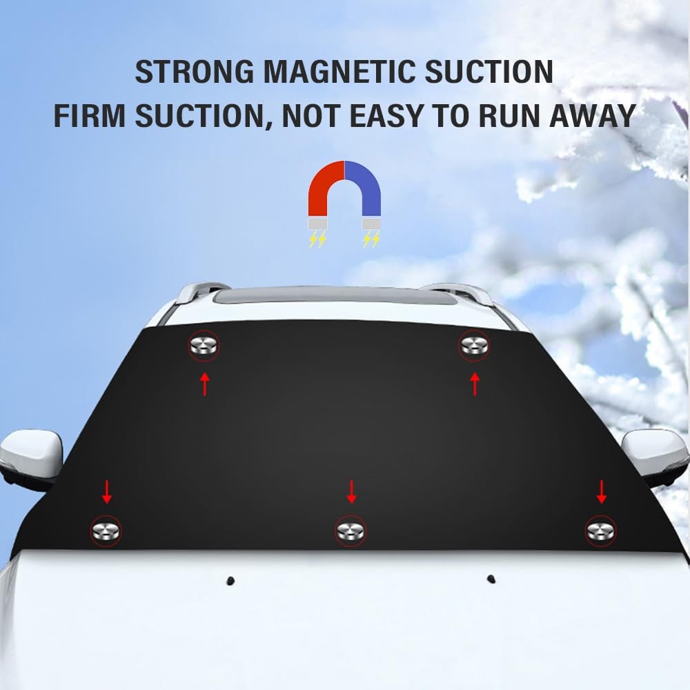 🔥Limited Time 49% OFF🛡️2025 Upgraded Car Windshield Magnetic Snow Cover