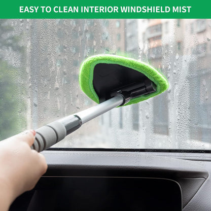 🔥🔥Microfiber Car Windshield Cleaning Tool with Extendable Handle