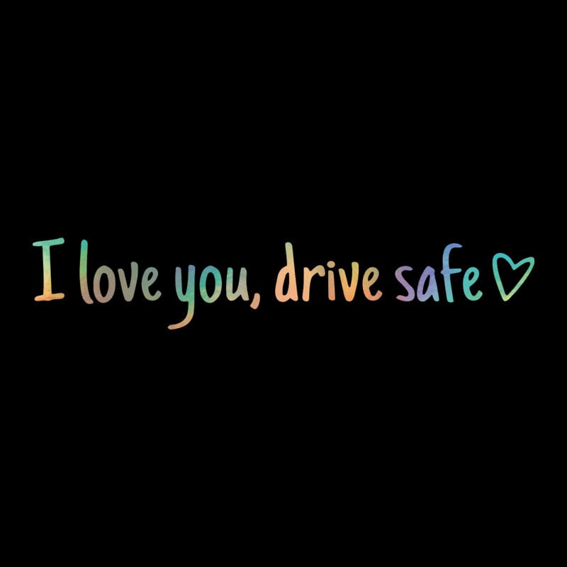 ❤️ I Love You Drive Safe Car Mirror Sticker – A Daily Reminder of Love & Care Unique Gift for Lover