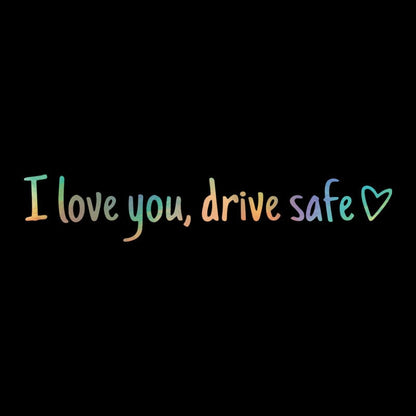 ❤️ I Love You Drive Safe Car Mirror Sticker – A Daily Reminder of Love & Care Unique Gift for Lover