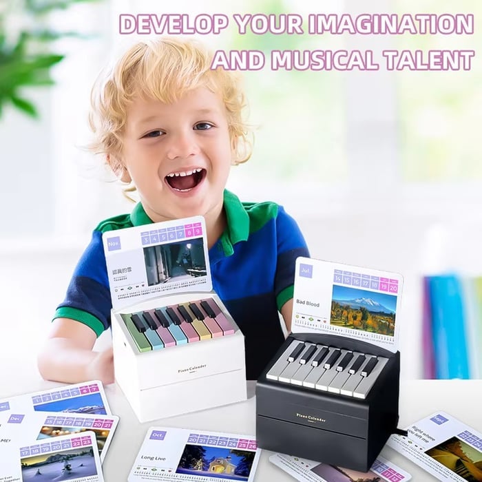 🔥2025 New Arrival🔥🎹Mini Piano Music Calendar 2025 - Playable Piano Desk Calendar Decoration & Practice Tool🎶🎵