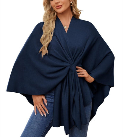 🔥Elegant Shawl Wraps Soft Open Front Poncho Sweater