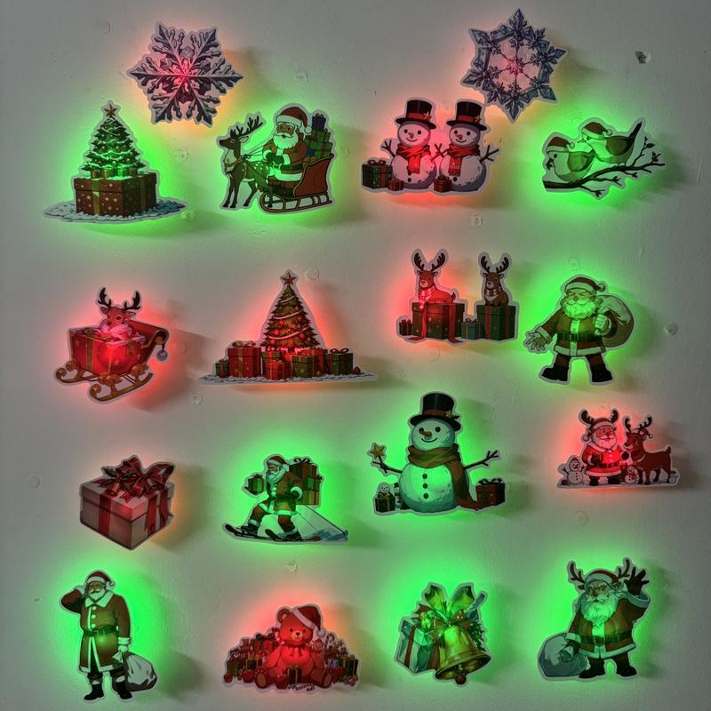 🎄 Christmas 3D Glowing Wall Decals – Light Up Your Holidays!