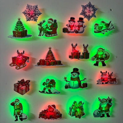🎄 Christmas 3D Glowing Wall Decals – Light Up Your Holidays!