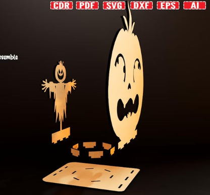 🎃 Pumpkin Face Shadow Candle Holder 👻