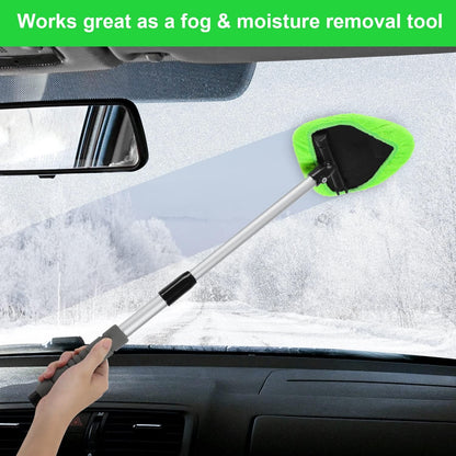 🔥🔥Microfiber Car Windshield Cleaning Tool with Extendable Handle
