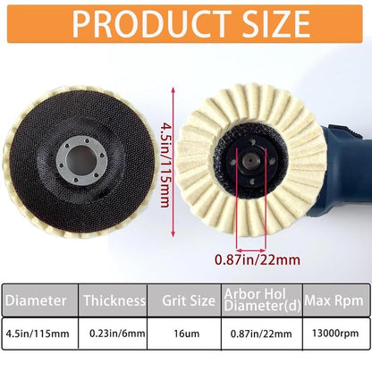 🏆55K+ SOLD🔧Wool Polishing Wheel - Suitable For Angle, Marble, Stone, Furniture, Car Wax