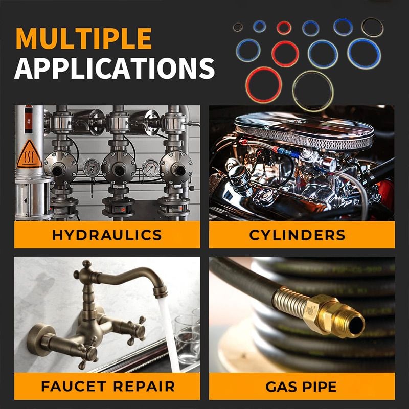 🔥2025 New Arrival🔥100pcs/ 245pcs Assorted Sealing Gasket Set