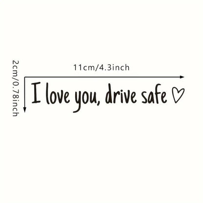 ❤️ I Love You Drive Safe Car Mirror Sticker – A Daily Reminder of Love & Care Unique Gift for Lover