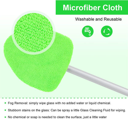🔥🔥Microfiber Car Windshield Cleaning Tool with Extendable Handle