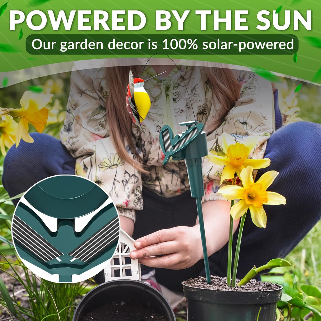 ̈ 🦋🦇 Fluttering Garden Friends Solar Stakes – Hummingbirds, Butterflies & Bats, Magical Outdoor Fun 🌿