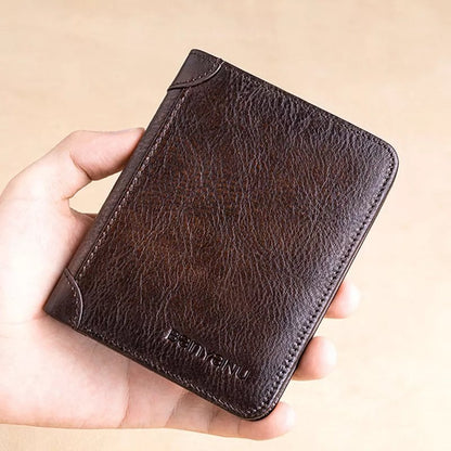 🎁Men's Essentials💰Multi-functional RFID Blocking Waterproof Durable Genuine Leather Wallet