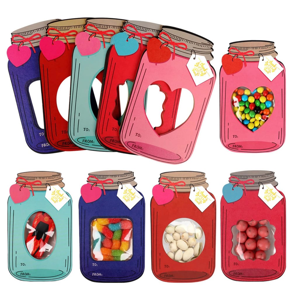 🔥2025 New Arrival🔥 - 💖Mason Jar Happy Valentines Day Cards🍬