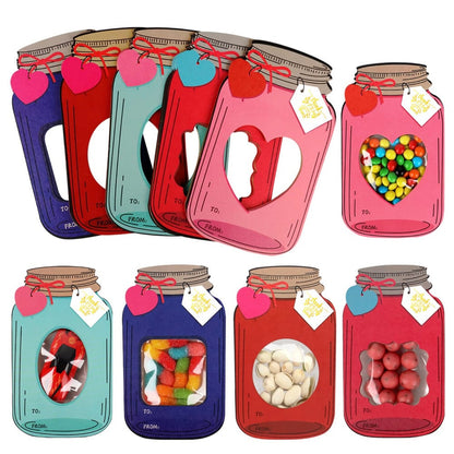 🔥2025 New Arrival🔥 - 💖Mason Jar Happy Valentines Day Cards🍬