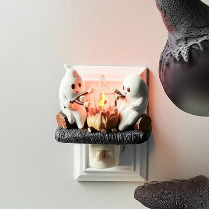 🎃👻Halloween Sale🎃👻 Ghost Campfire Night Light – Spooky Glow, Cozy Vibes