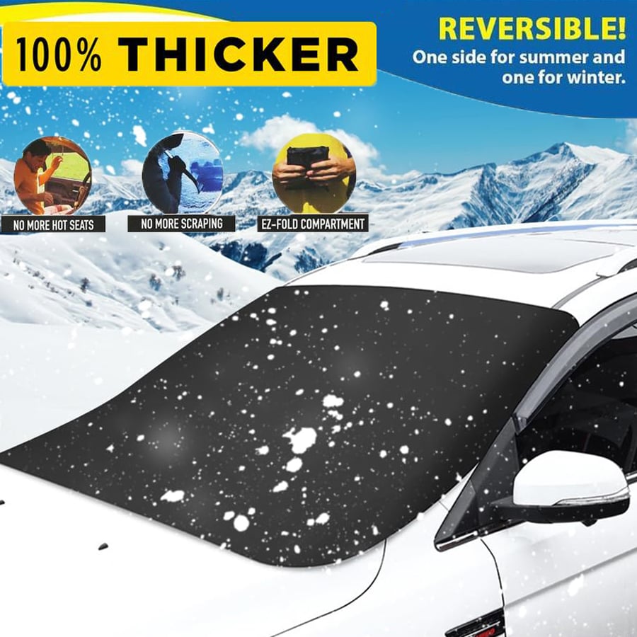 🔥Limited Time 49% OFF🛡️2025 Upgraded Car Windshield Magnetic Snow Cover