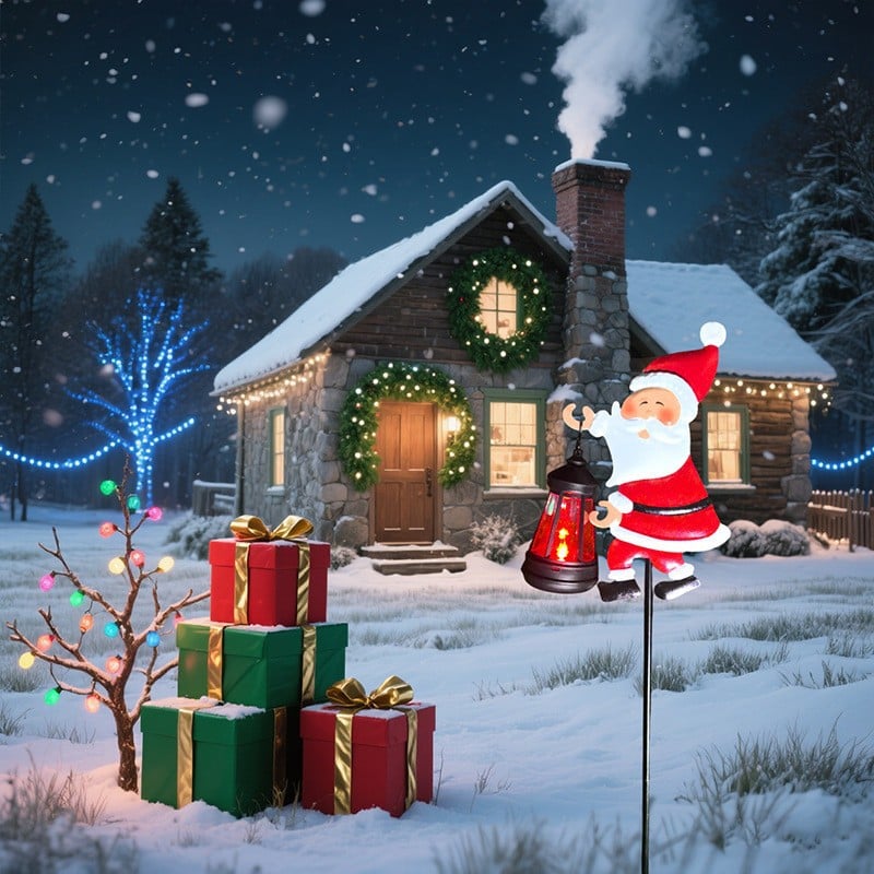 🎄 Christmas Early Bird Sale – Santa Solar Kettle Garden Lights ✨