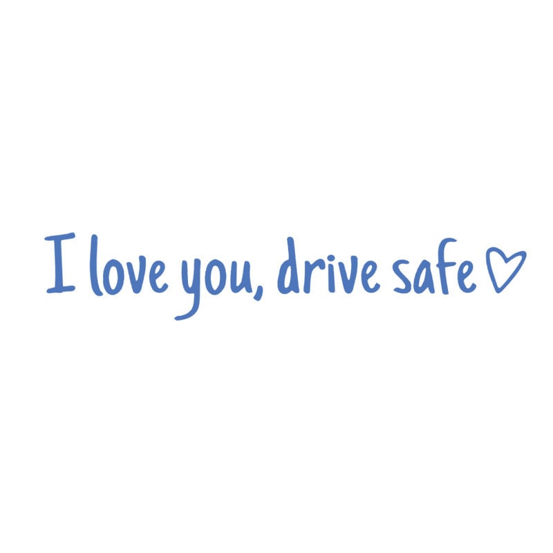 ❤️ I Love You Drive Safe Car Mirror Sticker – A Daily Reminder of Love & Care Unique Gift for Lover