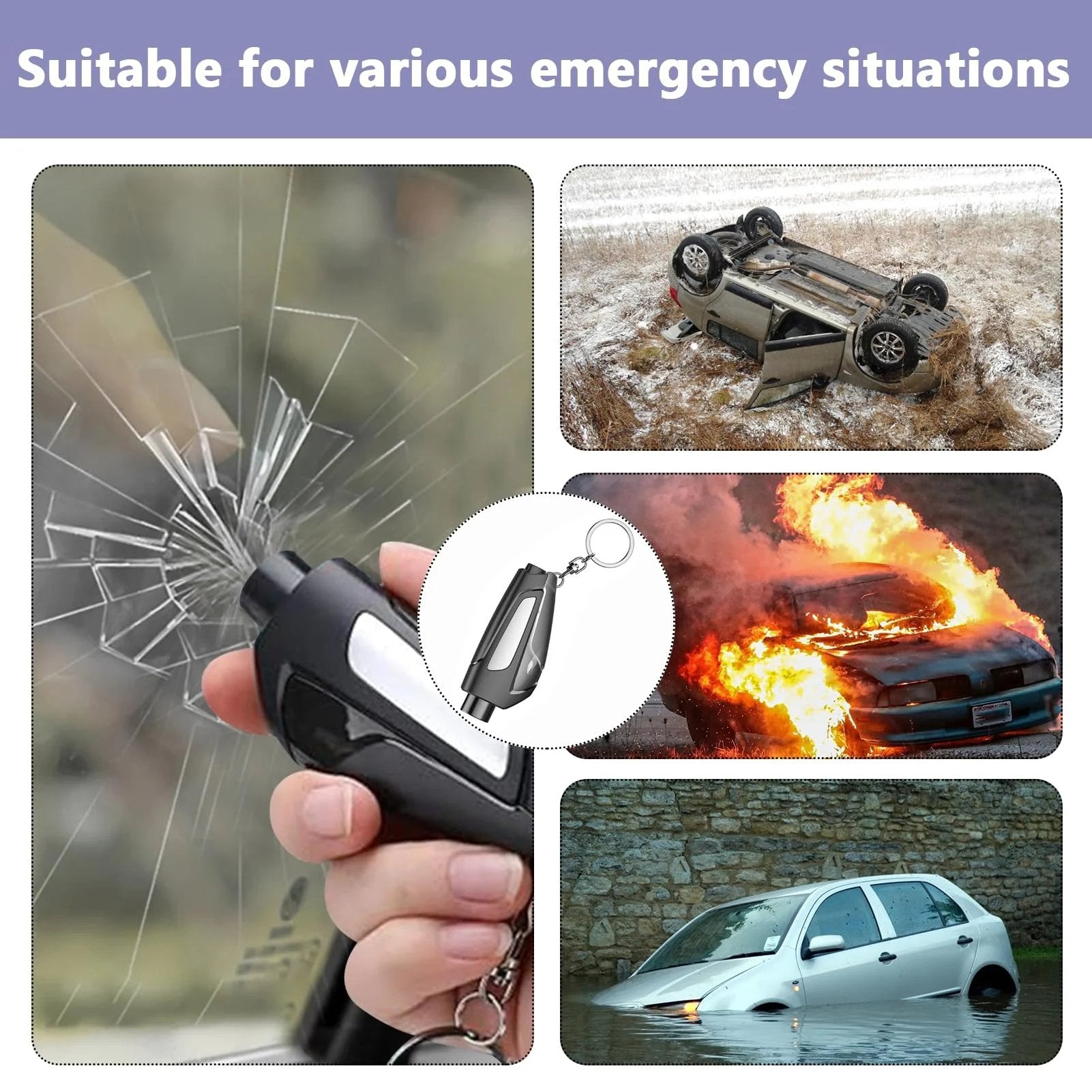 🔥2025 New Arrival🔥49% OFF-2-in-1 Emergency Window Breaker & Seatbelt Cutter