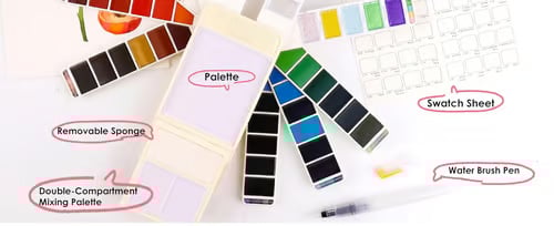 🔥LAST DAY 49% OFF - 👨‍🎨Foldable Watercolor Painting Set (🎨56 Colors)