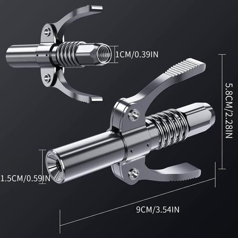 🔥2025 New Arrival🔥Leaking-proof Grease Tools Coupler, 12000PSI High Pressure Lubricating Oil Nozzle Accessory Compatible with 0.32 Cm Npt Lubricating Oil Nozzle