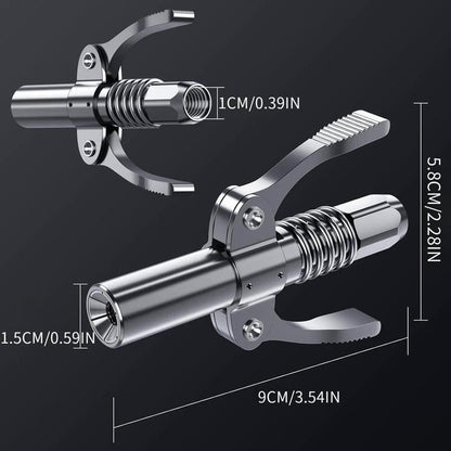 🔥2025 New Arrival🔥Leaking-proof Grease Tools Coupler, 12000PSI High Pressure Lubricating Oil Nozzle Accessory Compatible with 0.32 Cm Npt Lubricating Oil Nozzle