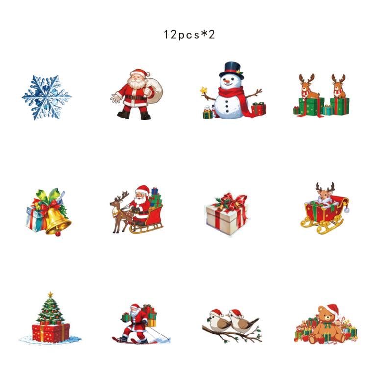 🎄 Christmas 3D Glowing Wall Decals – Light Up Your Holidays!