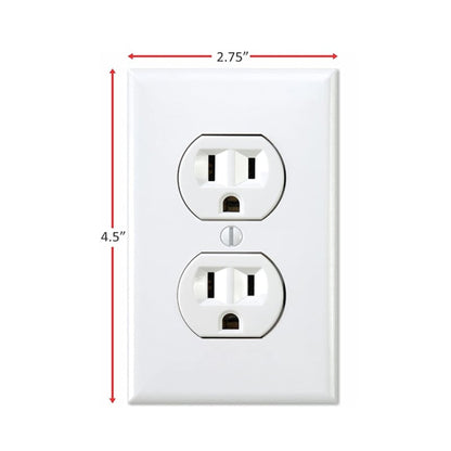 Fake power outlet prank wall decal – funny office gag sticker(1 set of 4 styles)