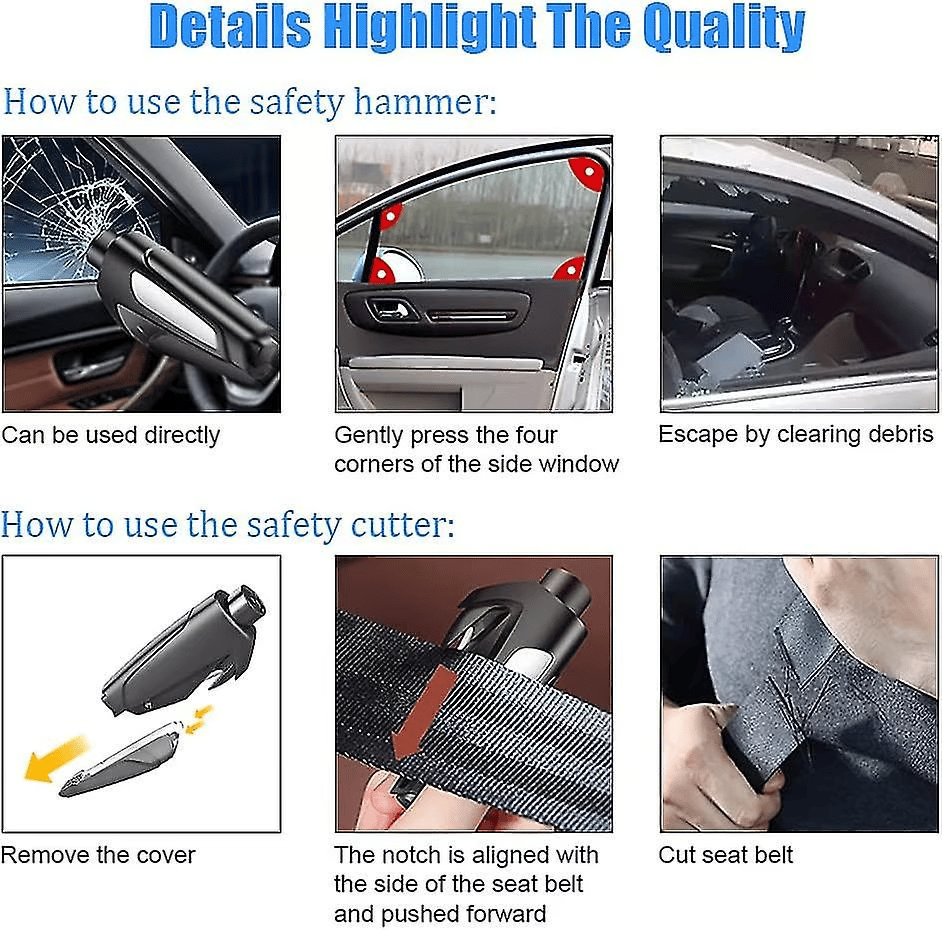 🔥2025 New Arrival🔥49% OFF-2-in-1 Emergency Window Breaker & Seatbelt Cutter