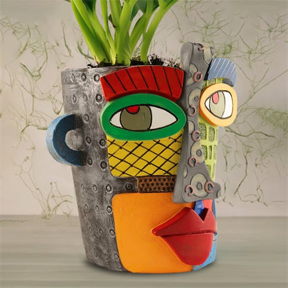 🔥😍 Handmade  Brutalist Abstract Beauty Face Flower Pot