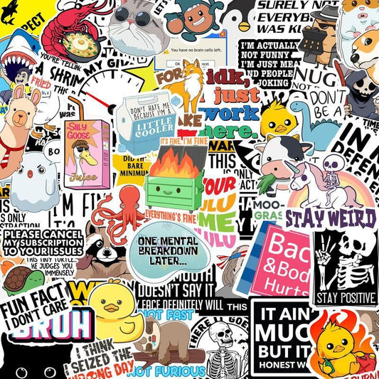 🔥2025 New Arrival 🔥 🎁Phase Three Prank Meme Graffiti Stickers, perfect for bumpers, hard hats, water bottles, etc... (130 pcs)