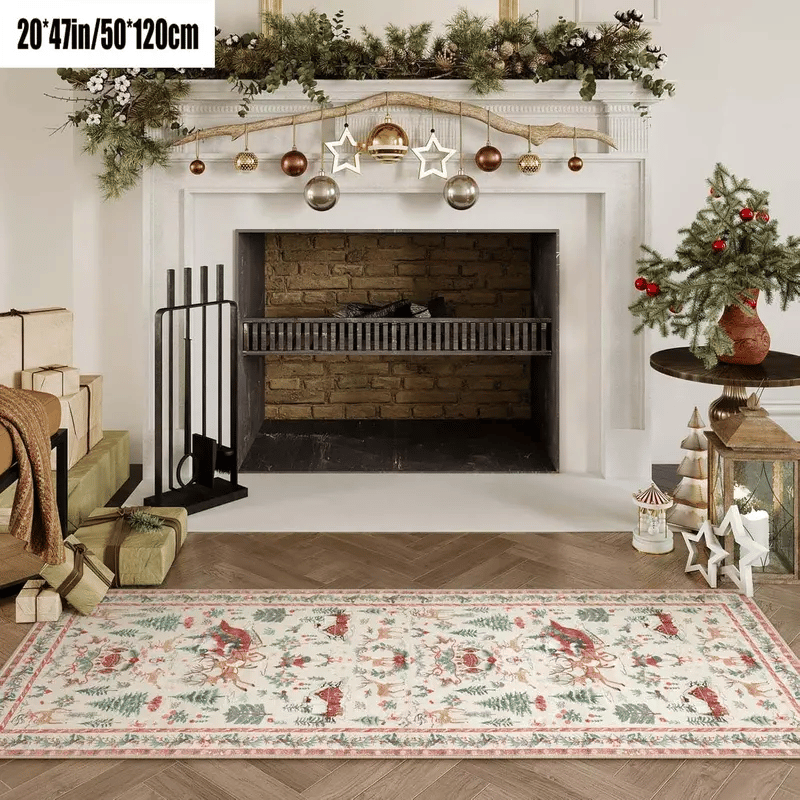 🎄Soft Christmas Tree Santa Claus Carpet Runner