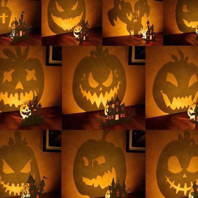 🎃 Pumpkin Face Shadow Candle Holder 👻
