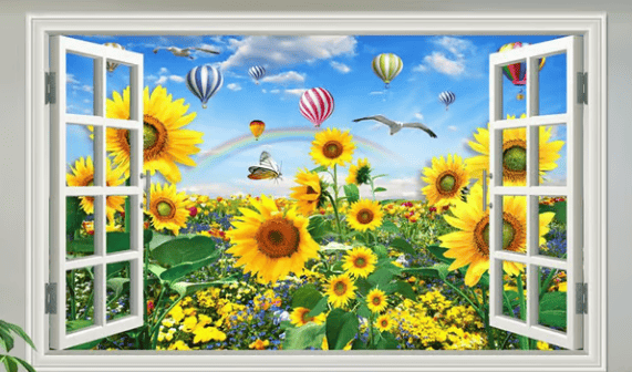 🌸🌸  3D Waterproof And Anti-Fouling Wall Landscape Painting