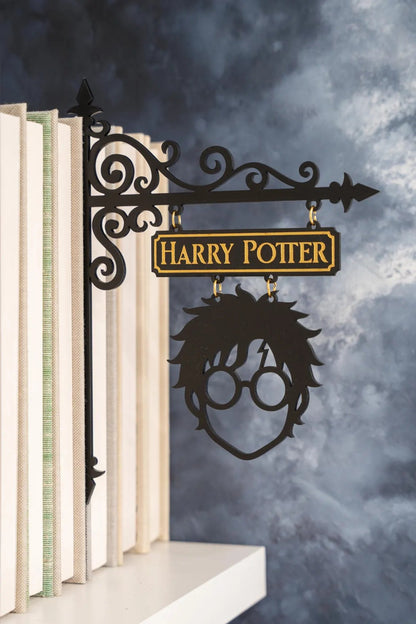 🔥LAST DAY 49% OFF-Handcrafted Bookshelf Dividers, Tavern Bookshelf Signs, Home Library Decor, Book Gift