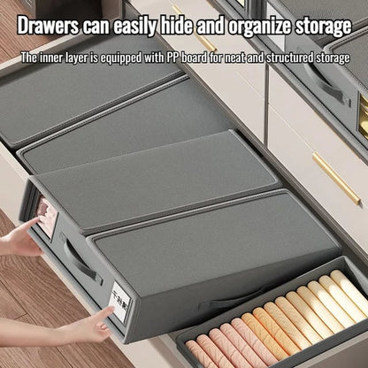 🔥2025 New Arrival 🔥Folding clothing storage box drawer organizer fourpiece bedding storage