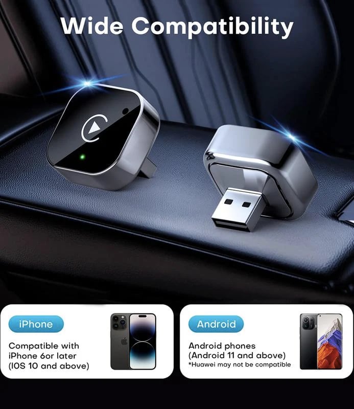 🚗 2025 Wireless CarPlay & Android Auto Adapter