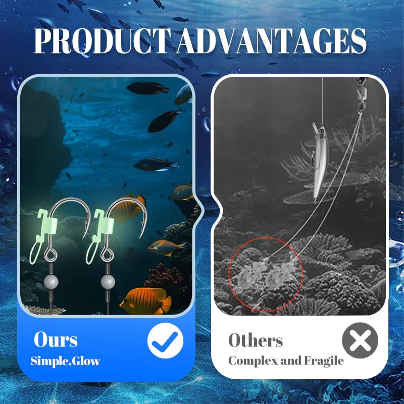 🐟Luminous Live Shrimp Hook Set for Fishing