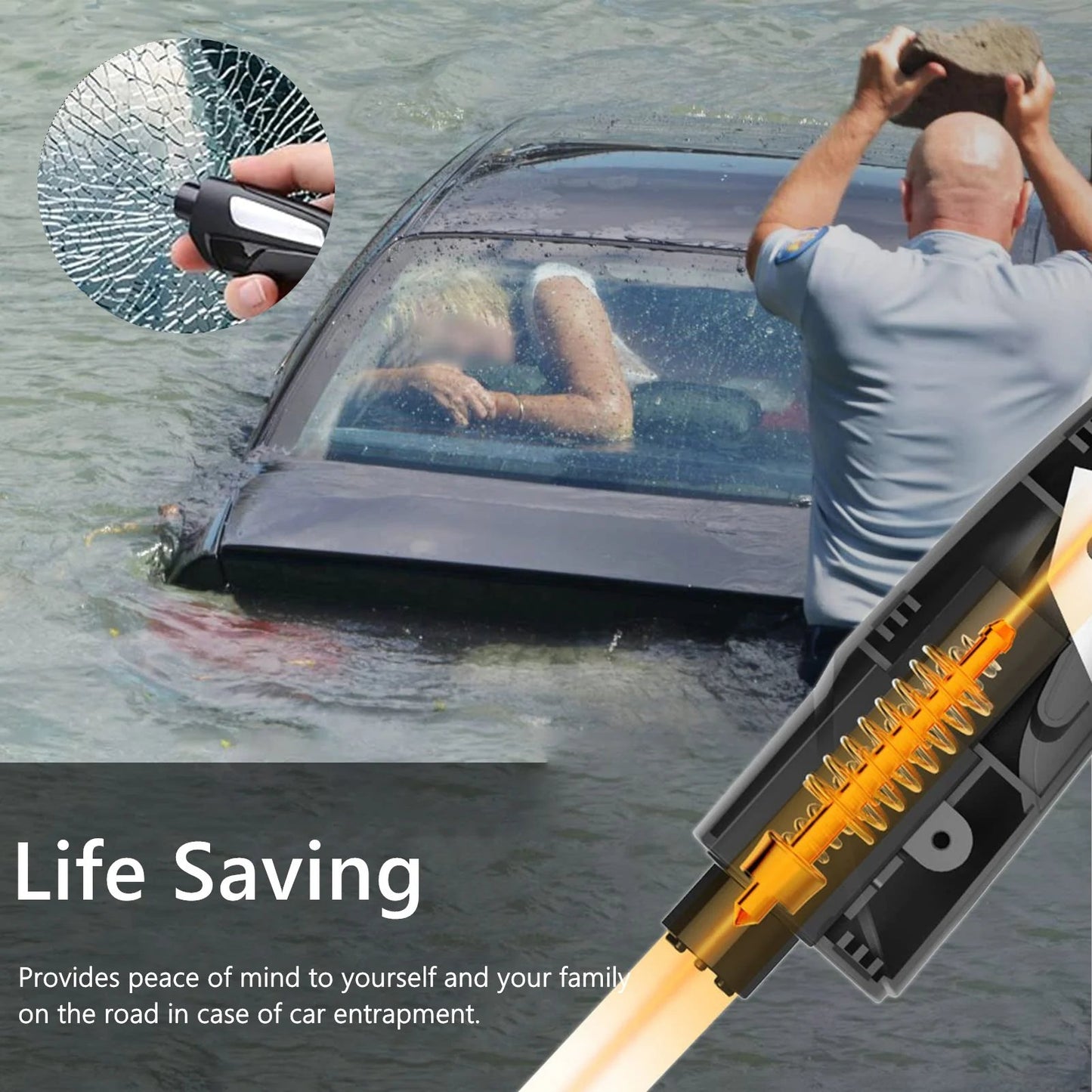 🔥2025 New Arrival🔥49% OFF-2-in-1 Emergency Window Breaker & Seatbelt Cutter